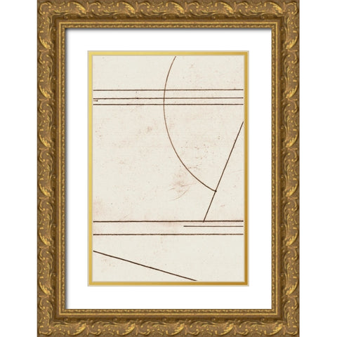 Minmod No1 Gold Ornate Wood Framed Art Print with Double Matting by Hobday, Dan