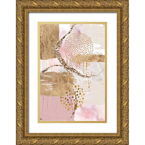 Golden Sunrise Gold Ornate Wood Framed Art Print with Double Matting by Ann Moss, Sally