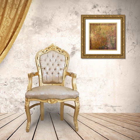 Still life with green leaves Gold Ornate Wood Framed Art Print with Double Matting by Loebelsohn, Alise
