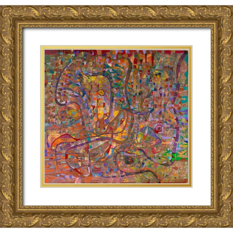 Dystopia Gold Ornate Wood Framed Art Print with Double Matting by Loebelsohn, Alise