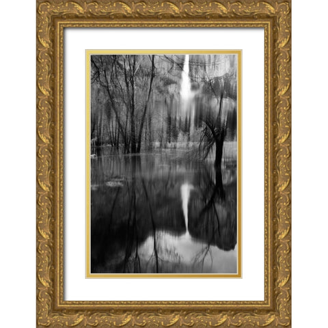 Yosemite Falls Gold Ornate Wood Framed Art Print with Double Matting by Berry, Jerry