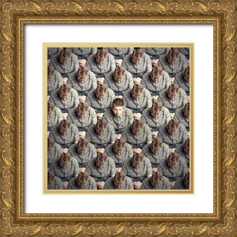 I Will Not Conform! Gold Ornate Wood Framed Art Print with Double Matting by Bowen, Baden