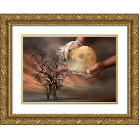 Untitled Gold Ornate Wood Framed Art Print with Double Matting by Jordanova, Elisaveta
