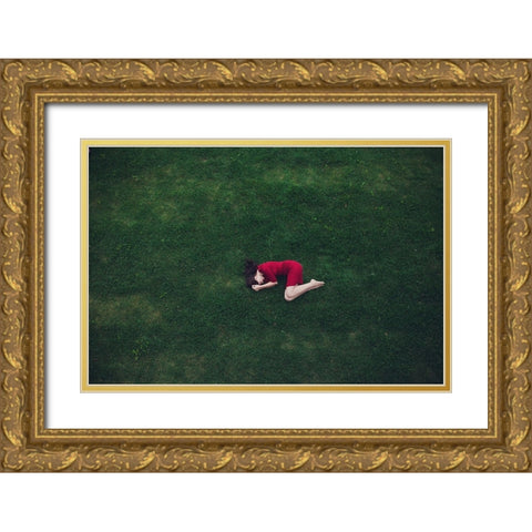 Untitled Gold Ornate Wood Framed Art Print with Double Matting by Koshutina, Tatiana