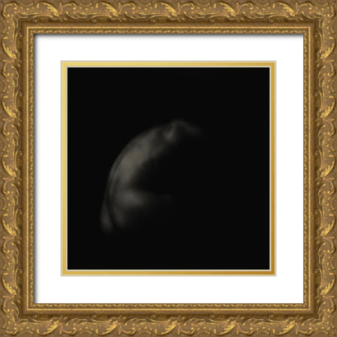 Male Nude Gold Ornate Wood Framed Art Print with Double Matting by Marthinussen, Willy