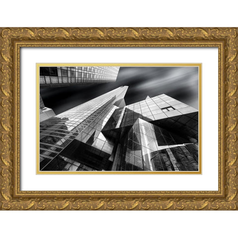 Glass City Gold Ornate Wood Framed Art Print with Double Matting by M. Garcia, Jesus
