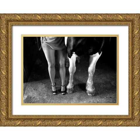 To Cool Ones Heels Gold Ornate Wood Framed Art Print with Double Matting by Repelnig, Hans