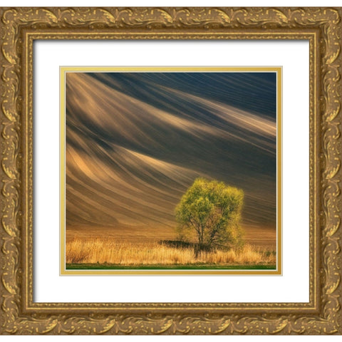 Tree... Gold Ornate Wood Framed Art Print with Double Matting by Browko, Krzysztof