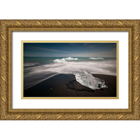 Diamond Beach Gold Ornate Wood Framed Art Print with Double Matting by Hoffmann, Raymond