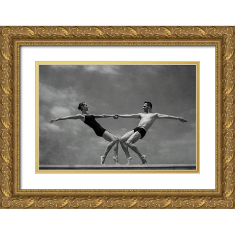 Graceastrenght 2.0 Gold Ornate Wood Framed Art Print with Double Matting by Arcos Aka, Antonio