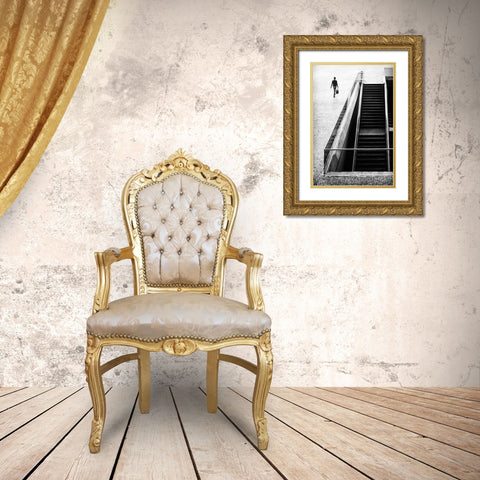 Ill Be Long Gone Gold Ornate Wood Framed Art Print with Double Matting by Mexia, Laura