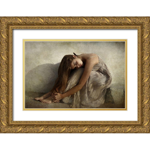 Saudade Gold Ornate Wood Framed Art Print with Double Matting by Mest, Olga