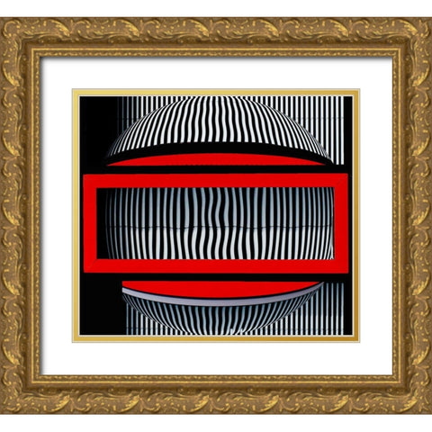 Red Frame With Attitude Gold Ornate Wood Framed Art Print with Double Matting by Pearson, Wayne