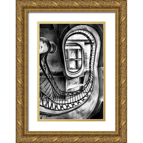 Senses Gold Ornate Wood Framed Art Print with Double Matting by P Neto, Filipe