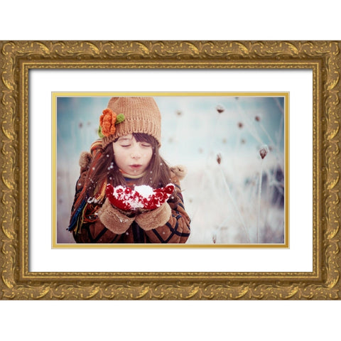 Untitled Gold Ornate Wood Framed Art Print with Double Matting by Bekyarova, Svetlana