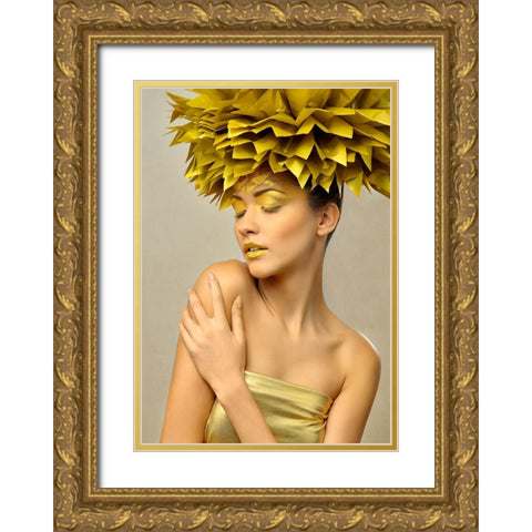 Gabi Gold Ornate Wood Framed Art Print with Double Matting by Tonov, Ivan
