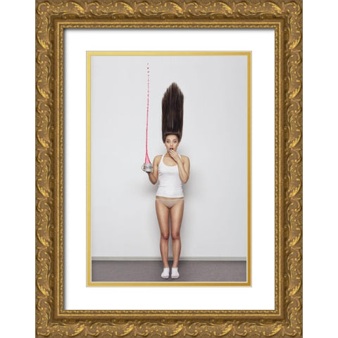Oops... Gold Ornate Wood Framed Art Print with Double Matting by Yakovlev, Aleksey