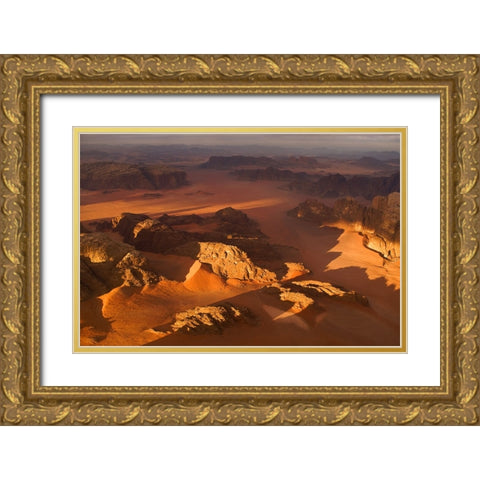 Earth Shadows Gold Ornate Wood Framed Art Print with Double Matting by Wrobel, Karsten