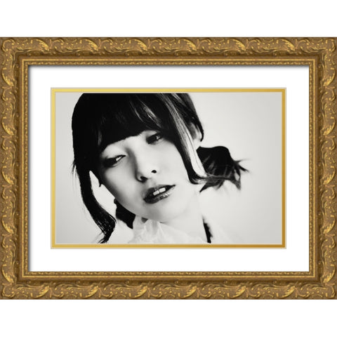 Portrait Gold Ornate Wood Framed Art Print with Double Matting by Suzuki, Tatsuo
