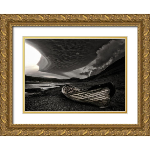 Murky Gold Ornate Wood Framed Art Print with Double Matting by H. Ingibergsson, Torsteinn