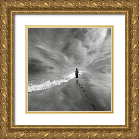 Limitless Gold Ornate Wood Framed Art Print with Double Matting by Barbu, Floriana