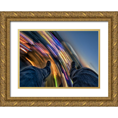 Full Throttle : Chapter 2 Gold Ornate Wood Framed Art Print with Double Matting by Frankba