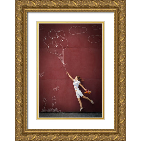 Untitled Gold Ornate Wood Framed Art Print with Double Matting by Ioshko, Mikhail