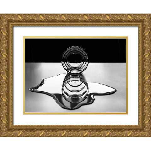 Circles Of Circles Gold Ornate Wood Framed Art Print with Double Matting by Toniolo, Giorgio