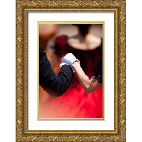 The Ballet Gold Ornate Wood Framed Art Print with Double Matting by Cametti Aspri, Daniele