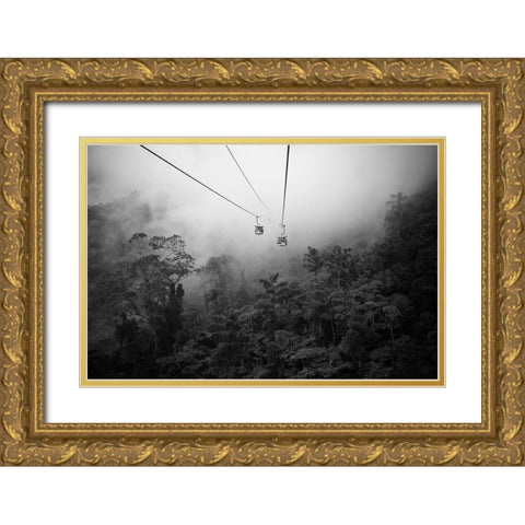 Heaven Ways Gold Ornate Wood Framed Art Print with Double Matting by Kuo, Cuandi