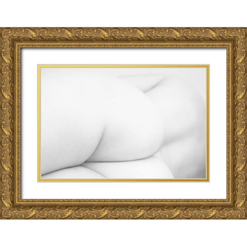 Snow White Gold Ornate Wood Framed Art Print with Double Matting by P., Mato