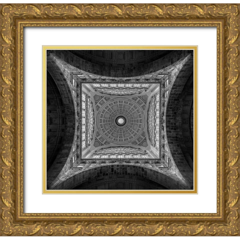The Dome Gold Ornate Wood Framed Art Print with Double Matting by Van Den, Jef