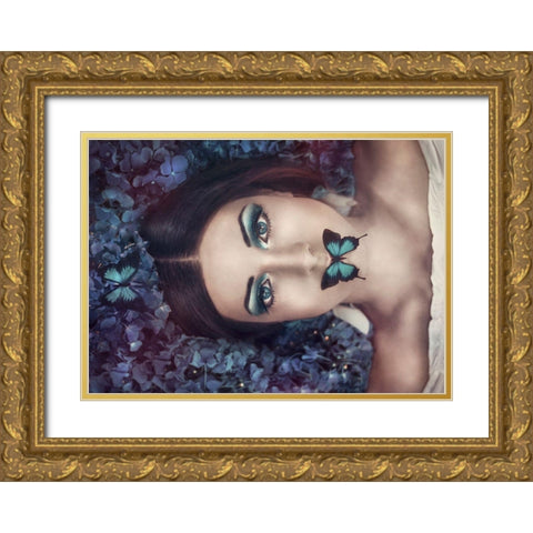 Moonlight Dance Gold Ornate Wood Framed Art Print with Double Matting by Glaskova, Antonia