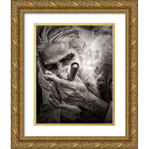Go To Nirvana Gold Ornate Wood Framed Art Print with Double Matting by Argerich, Montse