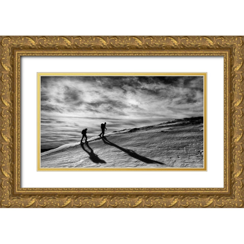 Step By Step Gold Ornate Wood Framed Art Print with Double Matting by Rebro, Marcel