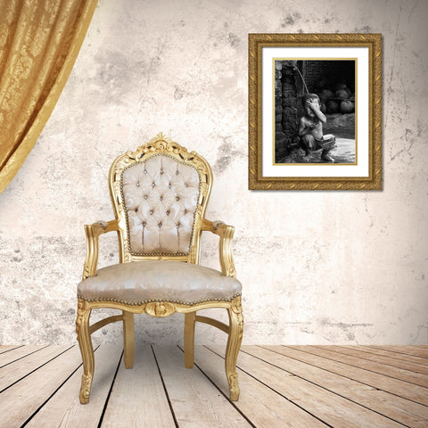 Puffffttt... Gold Ornate Wood Framed Art Print with Double Matting by Kisworo, Sebastian