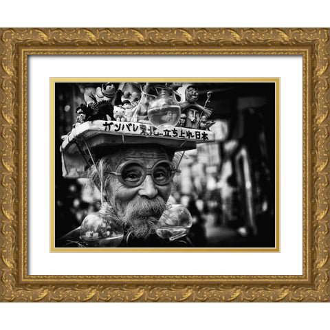 Untitled Gold Ornate Wood Framed Art Print with Double Matting by Suzuki, Tatsuo