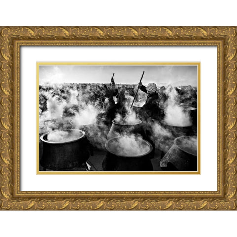 Eastern Lights Gold Ornate Wood Framed Art Print with Double Matting by Momeni, Mohammadreza