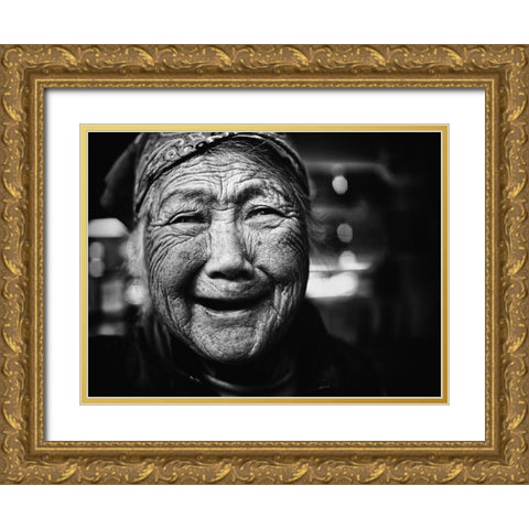 Untitled Gold Ornate Wood Framed Art Print with Double Matting by Suzuki, Tatsuo