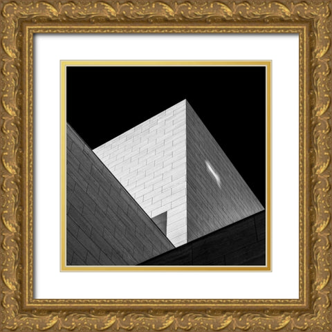 Triangles Gold Ornate Wood Framed Art Print with Double Matting by Ghesquiere, Hilde