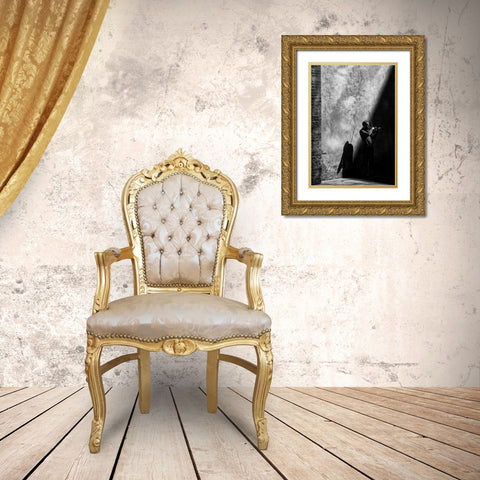While The Shadow Comes Gold Ornate Wood Framed Art Print with Double Matting by Mencacci, Mario