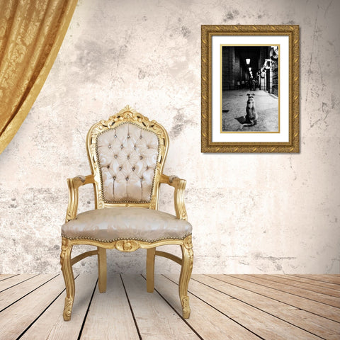 The Wait Gold Ornate Wood Framed Art Print with Double Matting by Perino, Alessandro