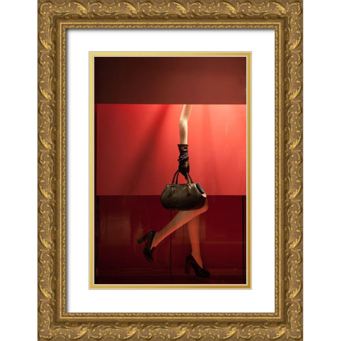 Spending Cuts On Personnel Gold Ornate Wood Framed Art Print with Double Matting by Perrone, Antonio