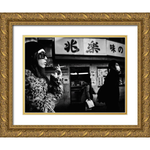 Untitled Gold Ornate Wood Framed Art Print with Double Matting by Suzuki, Tatsuo