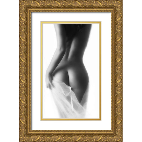Derriere Gold Ornate Wood Framed Art Print with Double Matting by Naman, David