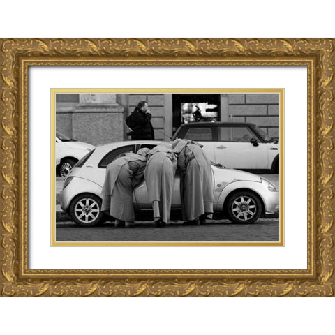 Vatican Council Gold Ornate Wood Framed Art Print with Double Matting by Juliusfrumble