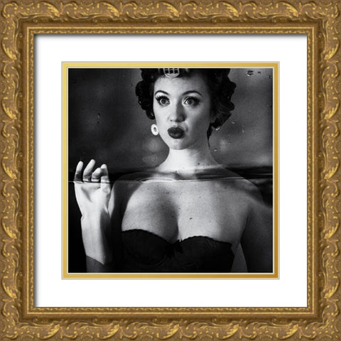 Not Drowning-Waving Gold Ornate Wood Framed Art Print with Double Matting by Brackstone, Mel