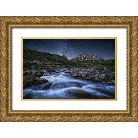 Elements Of Nature Gold Ornate Wood Framed Art Print with Double Matting by Kaddas, Chris