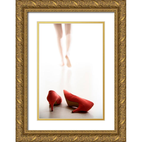 Fashion Gold Ornate Wood Framed Art Print with Double Matting by Williama