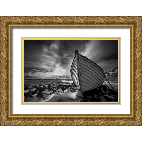 On Dry Land Gold Ornate Wood Framed Art Print with Double Matting by Ingibergsson, Bragi